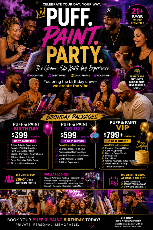 Puff & Paint Birthday Experience