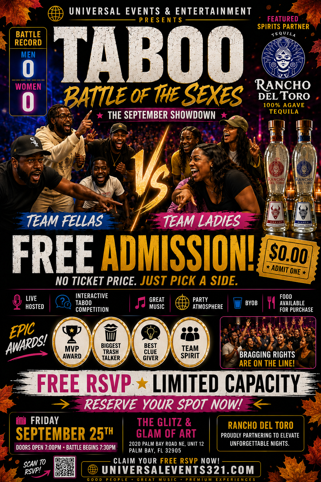 Battle Of The Sexes Taboo Game Night.